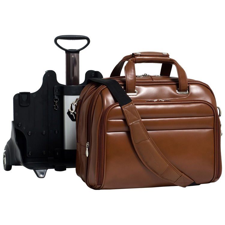 Skórzana Brązowa torba podróżna na laptopa Midway 17