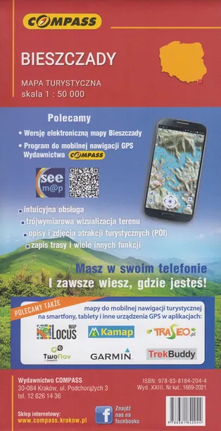 bieszczady-mapa-1-50-000-compass-2021-stan-nowy