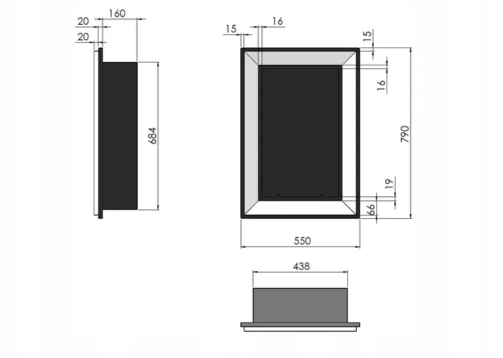 biokominek-simple-fire-frame-550-inox-stan-nowy