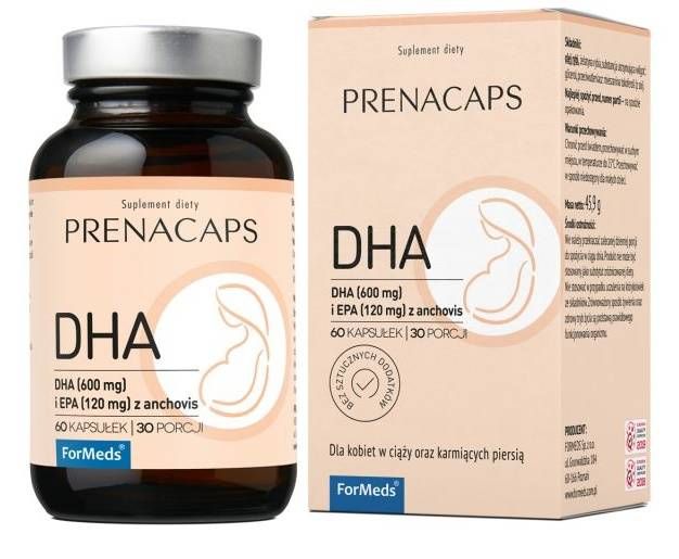 Kwasy Omega3 DHA EPA Suplement diety DLA KOBIET 60 kaps Formeds PrenaC ERLI.pl