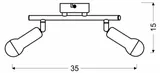 arc-listwa-2x40w-e14-satyna-nikiel-stan-nowy