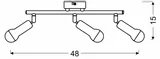 arc-listwa-3x40w-e14-satyna-nikiel-stan-nowy
