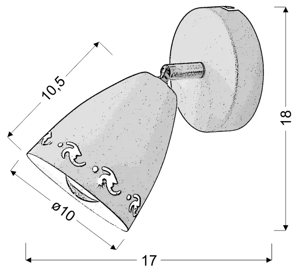coty-kinkiet-1x40w-e14-bialy-mat-stan-nowy