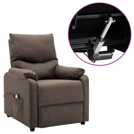 elektryczny-fotel-masujacy-brazowy-obity-tkanina