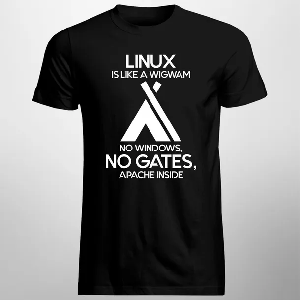 linux-is-like-a-wigwam-koszulka-dla-komputerowca-marka-inna