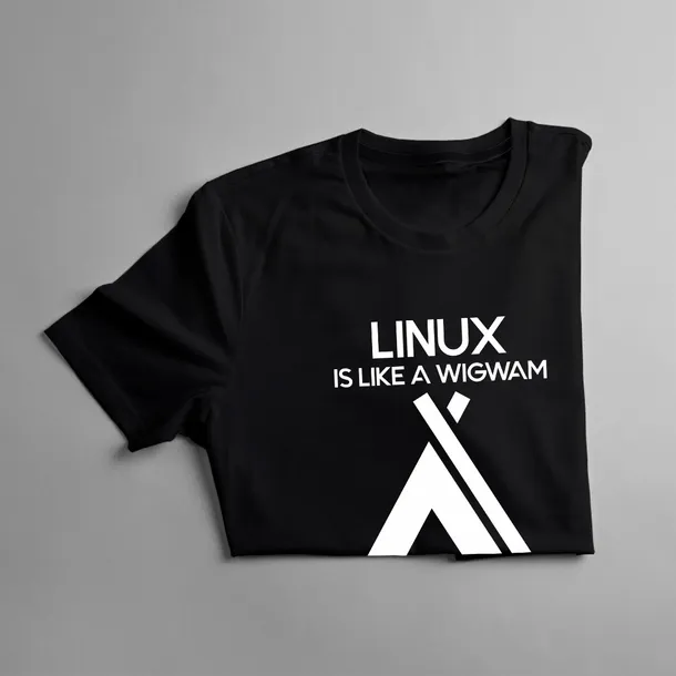 linux-is-like-a-wigwam-koszulka-dla-komputerowca-rozmiar-s