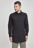 side-zip-long-checked-flanell-black