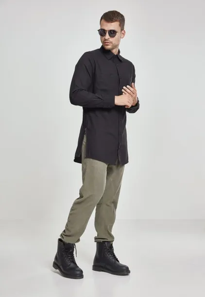 side-zip-long-checked-flanell-black-rozmiar-s