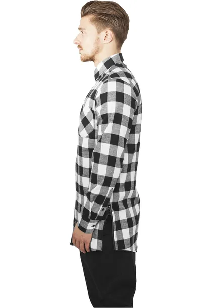 side-zip-long-checked-flanell-black-white-marka-inna