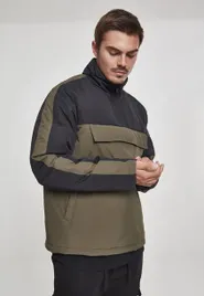 2-tone-padded-pull-over-darkolive-black