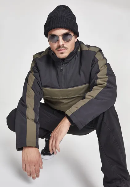 2-tone-padded-pull-over-darkolive-black-kolor-inny-kolor
