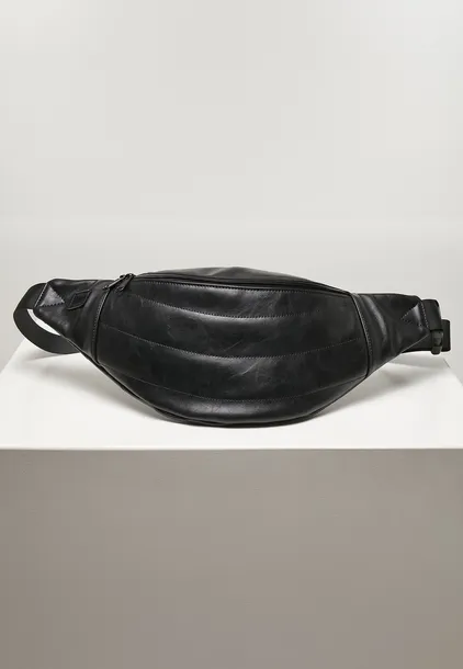 puffer-imitation-leather-shoulder-bag-black
