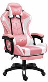 fotel-gamingowy-pro-gracza-obrotowy-rozowy-masaz-gratis-stan-nowy