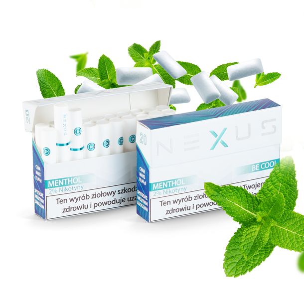 NEXUS MENTHOL 2% Nikotyny. Bezdymne wkłady do podgrzewaczy typu IQOS.