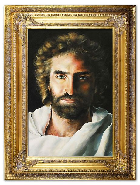 Obraz z Jezusem Chrystusem Akiane Kramarik Książe Pokoju 90x120cm obraz ręc  - ERLI.pl