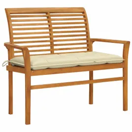 lawka-ogrodowa-z-kremowa-poduszka-112-cm-lite-drewno-tekowe