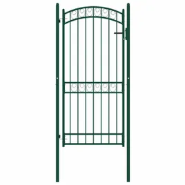 furtka-ogrodzeniowa-z-lukiem-stalowa-100x200-cm-zielona