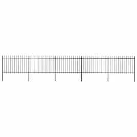 ogrodzenie-z-pretow-z-grotami-stalowe-85-x-12-m-czarne