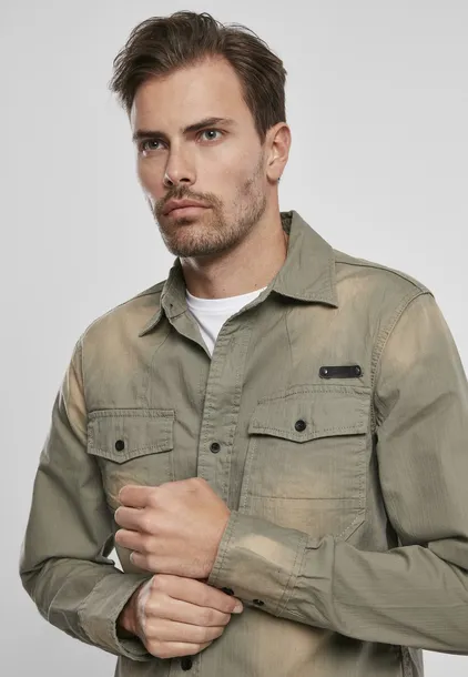 koszula-hardee-denim-shirt-olive-grey-material-dominujacy-bawelna