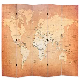 skladany-parawan-200x170-cm-mapa-swiata-zolty
