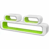 3-biale-i-zielone-wiszace-polki-mdf-cube-stan-nowy