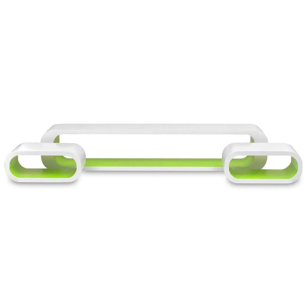 3-biale-i-zielone-wiszace-polki-mdf-cube