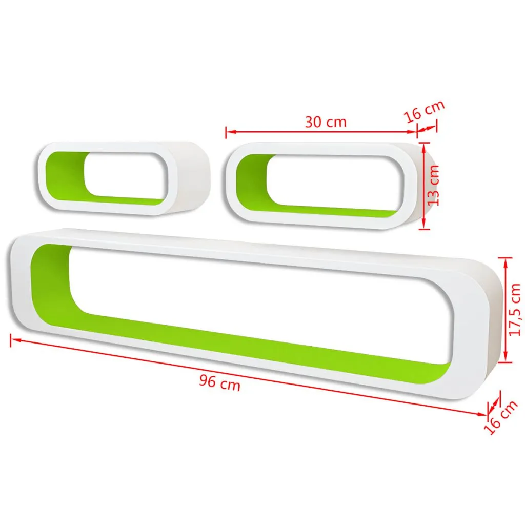 3-biale-i-zielone-wiszace-polki-mdf-cube