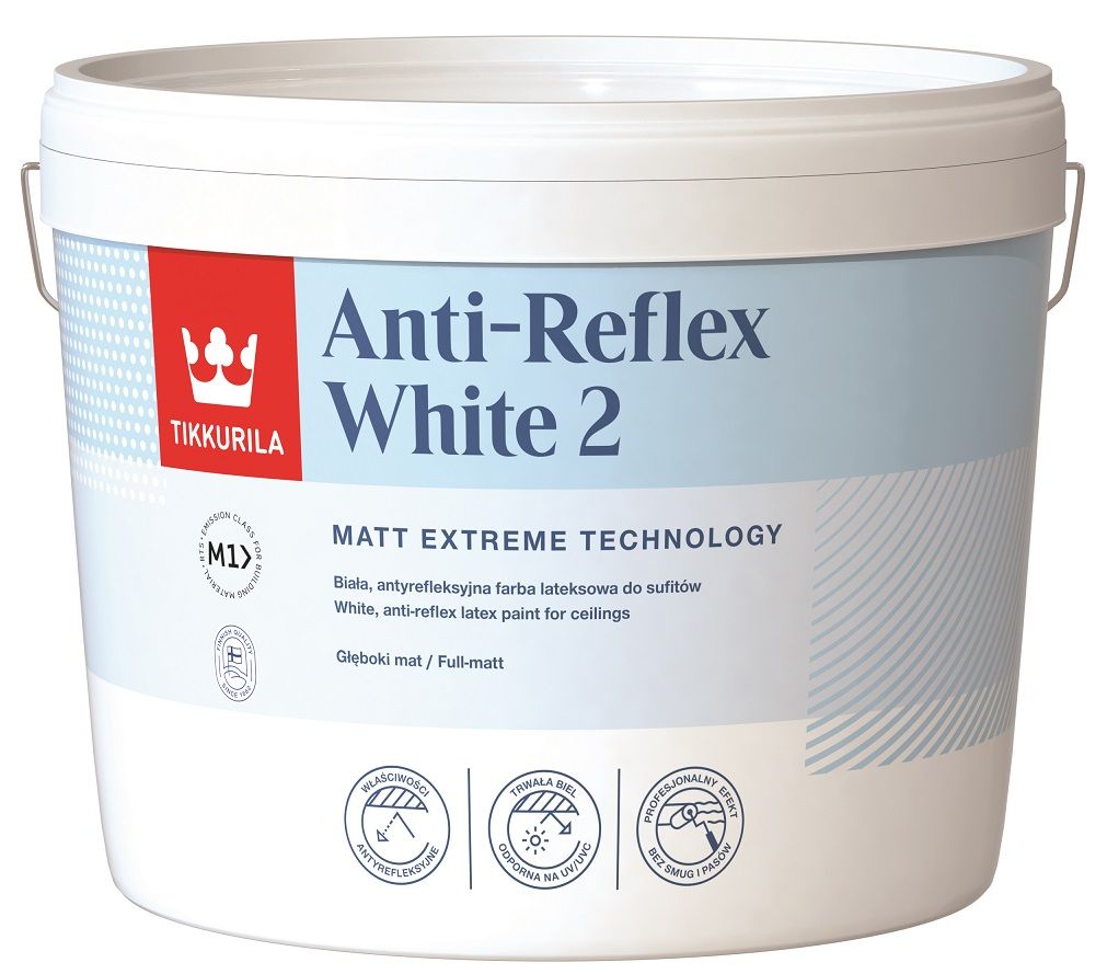TIKKURILA ANTI-REFLEX 2 FARBA DO SUFITÓW 10L - ERLI.pl