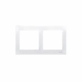 simon54-ramka-na-2-moduly-dr2-11-bialy