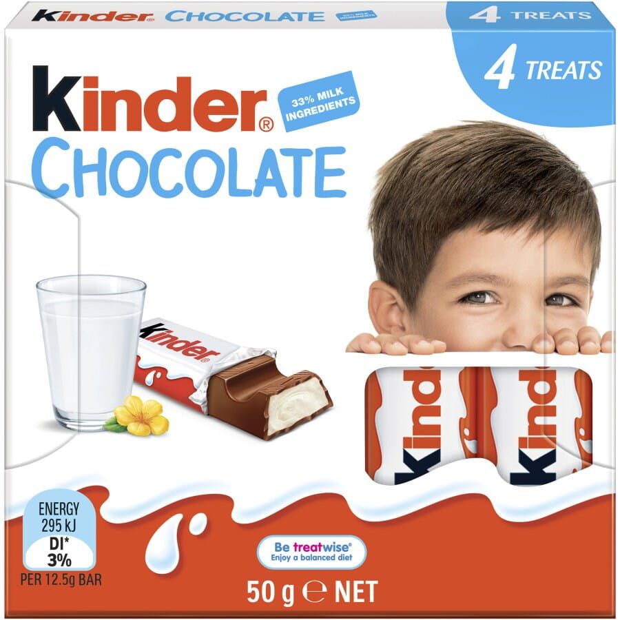 KINDER CHOCOLATE Batoniki Z Mlecznej Czekolady Z Nadzieniem Mlecznym 4