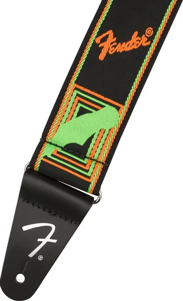 fender-neon-monogram-green-orange-pasek-do-gitary-stan-nowy