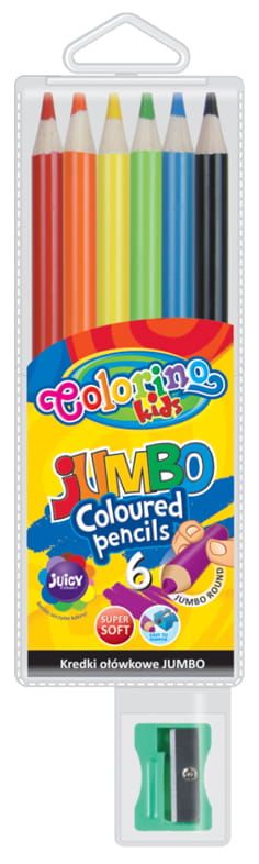 COLORINO Kredki ołówkowe grube Jumbo 6 kolorów