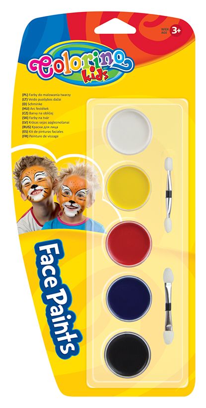 COLORINO Farby do malowania twarzy 5 kolorów