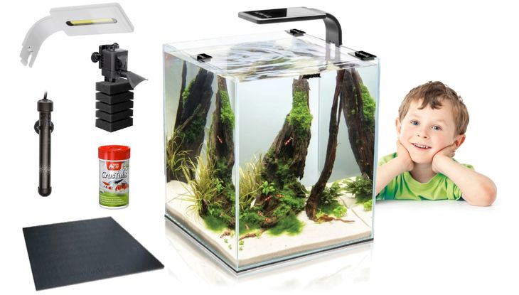 Aquael aquarium shrimp set smart plant II 10/10L White, 20x20x25