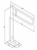 andex-uchwyt-podlogowy-staly-60cm-polysk-waga-1000-kg