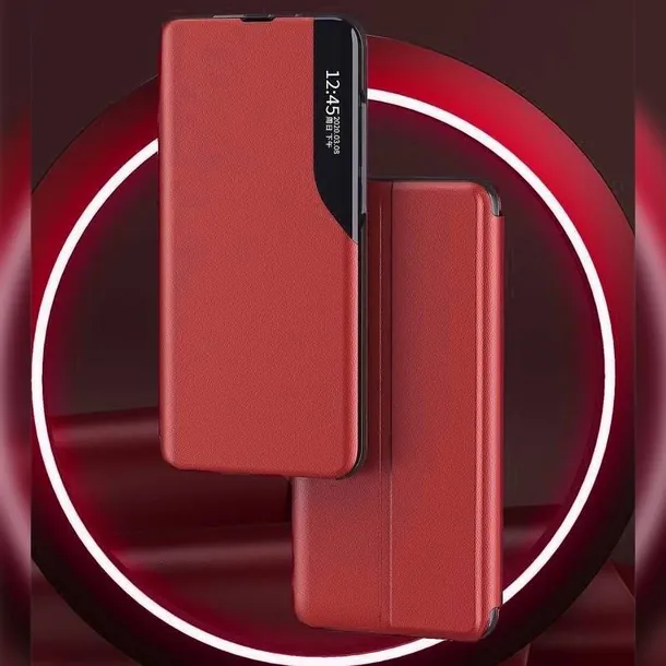 etui-iphone-12-pro-max-flip-leather-smart-view-czerwone-stan-nowy
