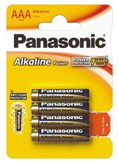 Baterie Alkaliczne Panasonic 1.5V AAA 4 szt.