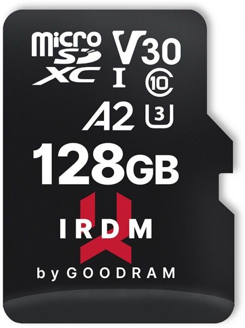 GOODRAM IRDM 128GB V30 A2 UHS-I U3 + adapter