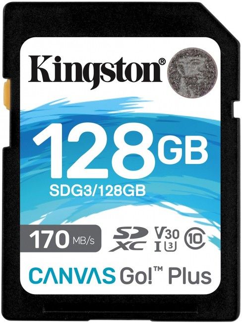 Kingston SDXC Canvas Go Plus 128GB 170R C10 UHS-I