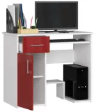 biurko-jay-90-cm-biale-czerwony-polysk-stan-nowy