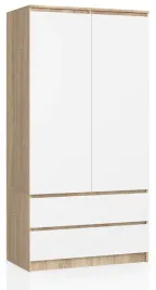 szafa-s-90-cm-2-drzwi-2-szuflady-sonoma-biala