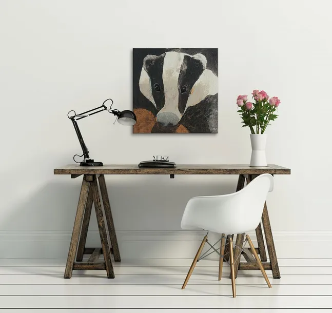 badger-obraz-na-plotnie-30x30-cm-stan-nowy