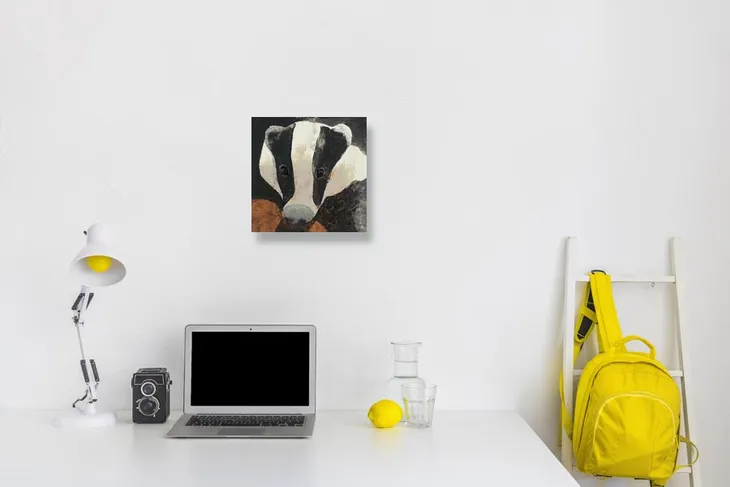badger-obraz-na-plotnie-30x30-cm-stan-nowy