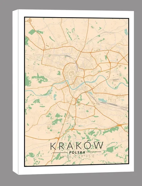 krakow-mapa-kolorowa-obraz-na-plotnie-40x60-cm