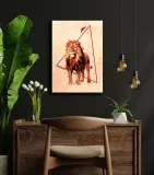 lew-obraz-na-plotnie-90x120-cm-stan-nowy