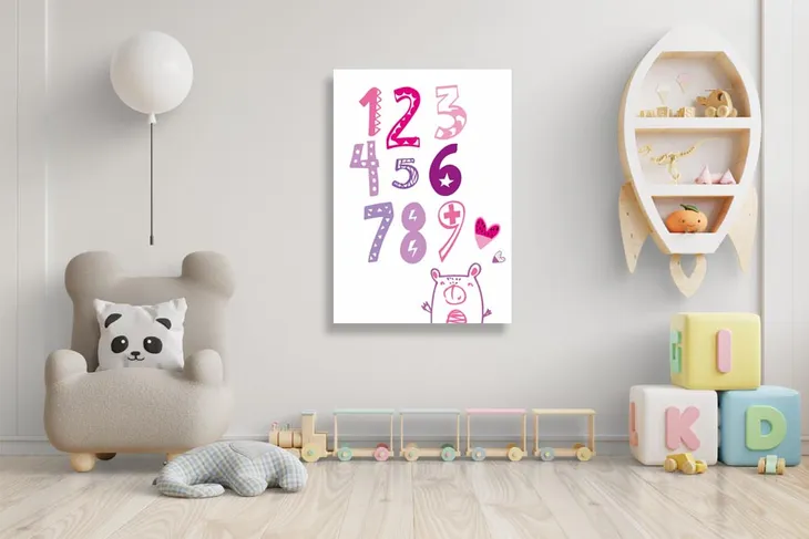 fioletowe-cyfry-obraz-na-plotnie-40x60-cm-stan-nowy