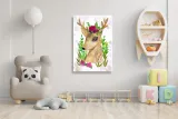 jelonek-akwarela-obraz-na-plotnie-60x80-cm-stan-nowy