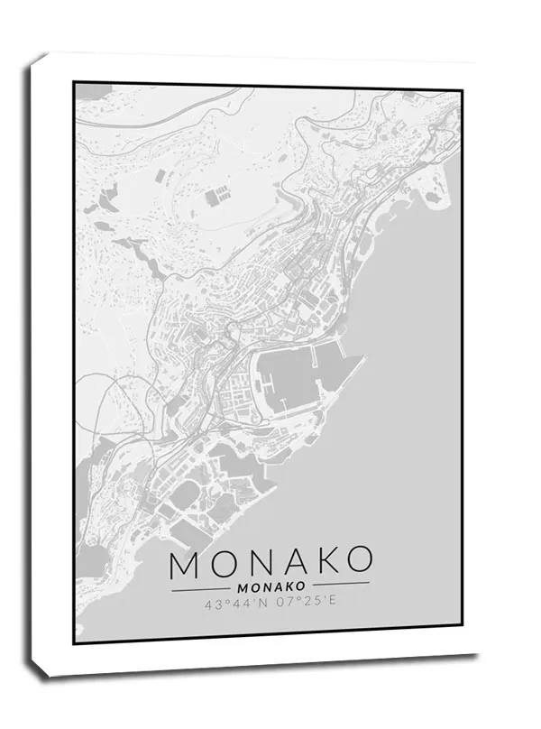 monako-mapa-czarno-biala-obraz-na-plotnie-60x80-cm