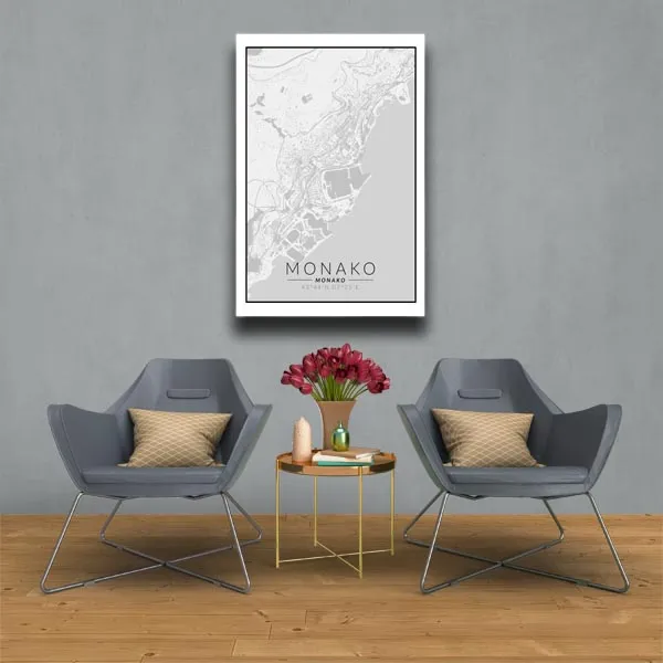 monako-mapa-czarno-biala-obraz-na-plotnie-60x80-cm