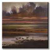 cattle-at-sunset-obraz-na-plotnie-60x60-cm